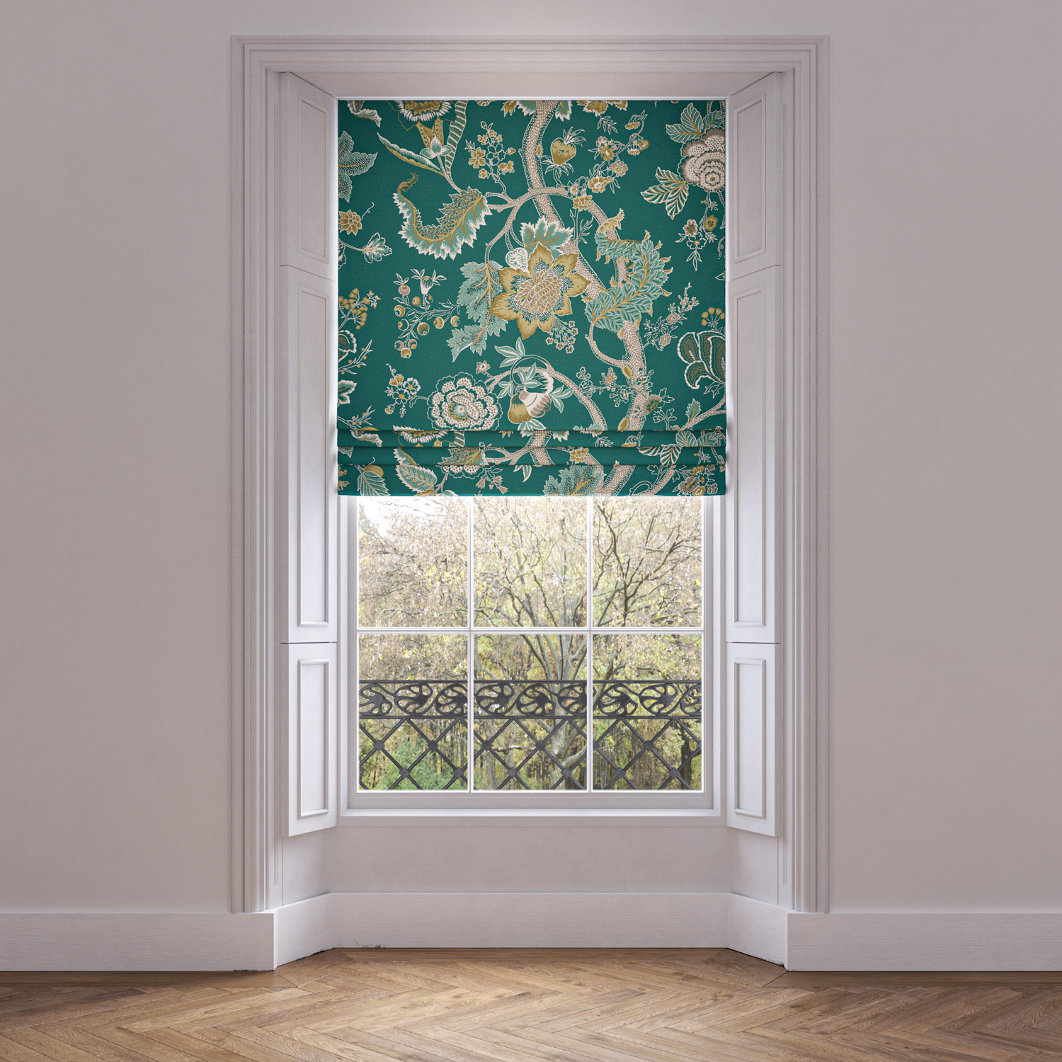 Green Velvet Made to Measure Roman Blinds Green Velvet Made to Measure Roman Blinds