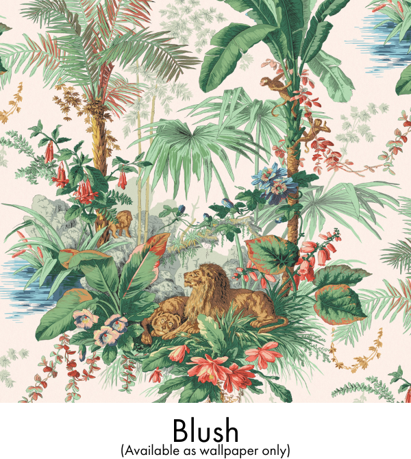 Warner House Exotic Kingdom Blush Wallpaper