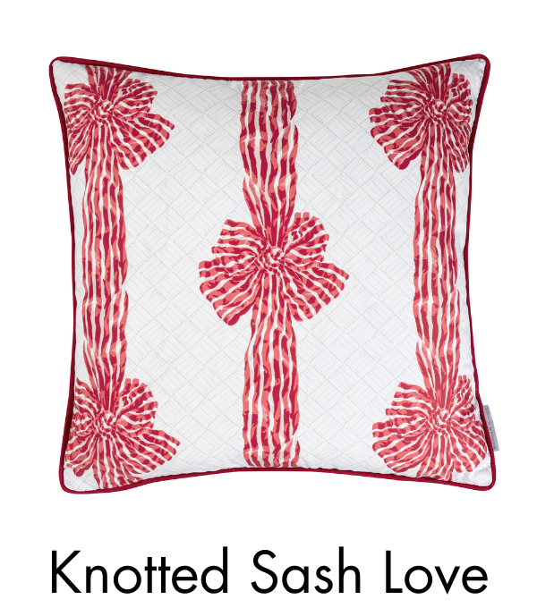 Warner House Knotted Sash Love Cushion