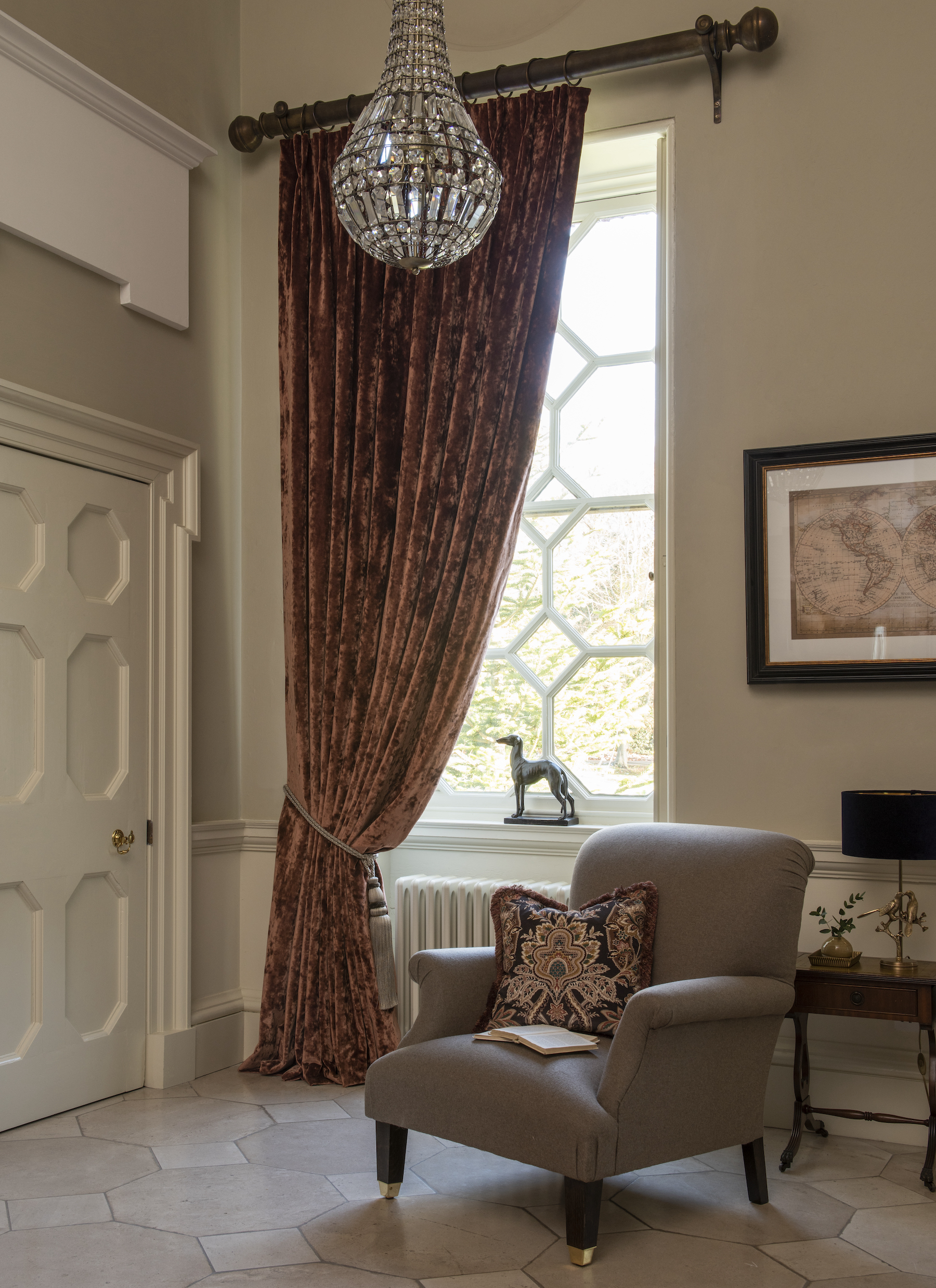 Lusso Copper Velvet Curtains