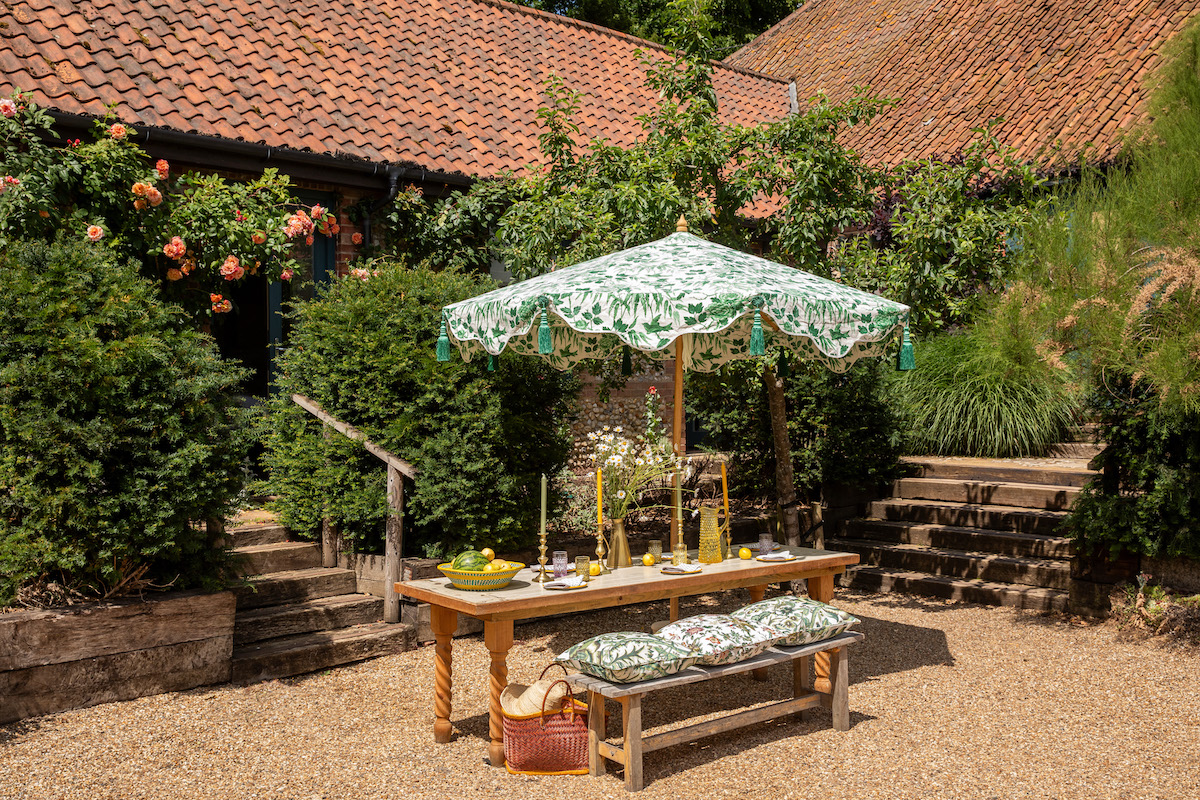 Celebrate heritage designs as stunning garden parasols