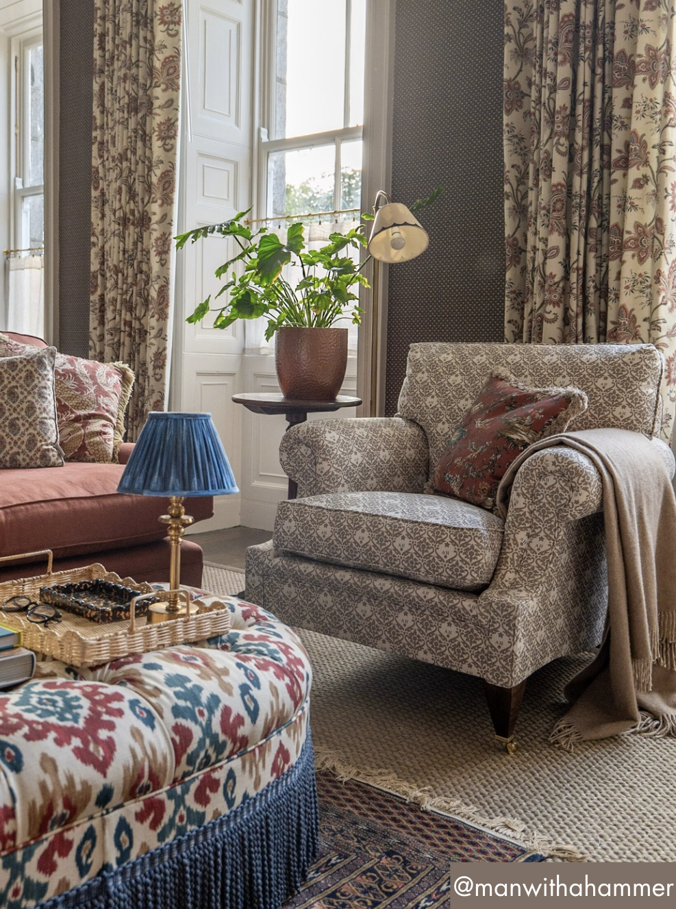 Warner House Fleurs Indienne Azure
