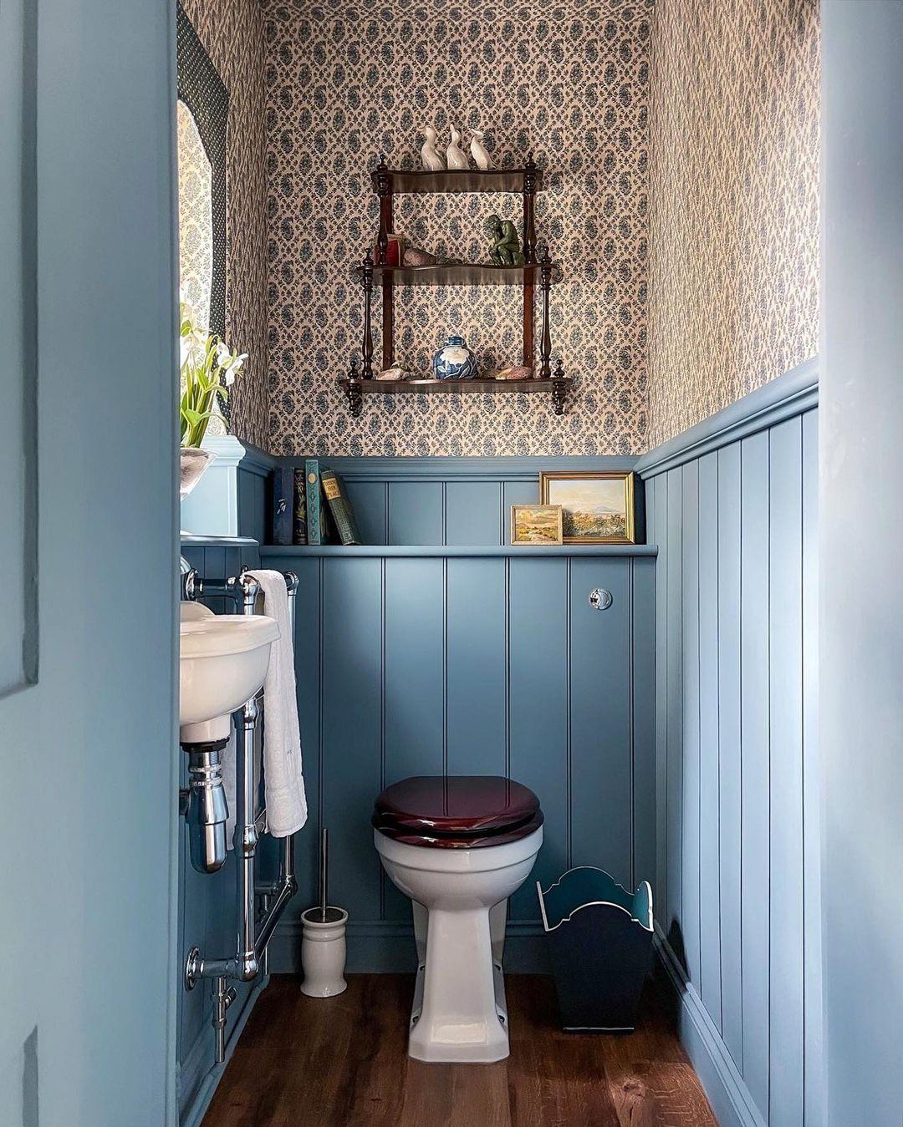 Warner Blue Paint and Giverny Indigo Wallpaper